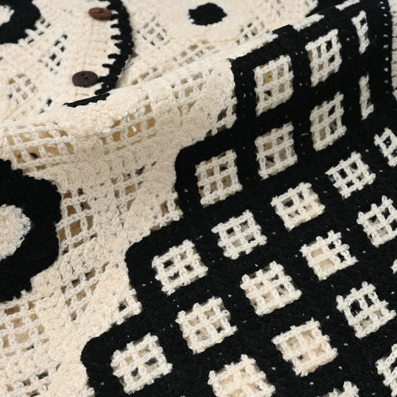 Embroidered knit vest