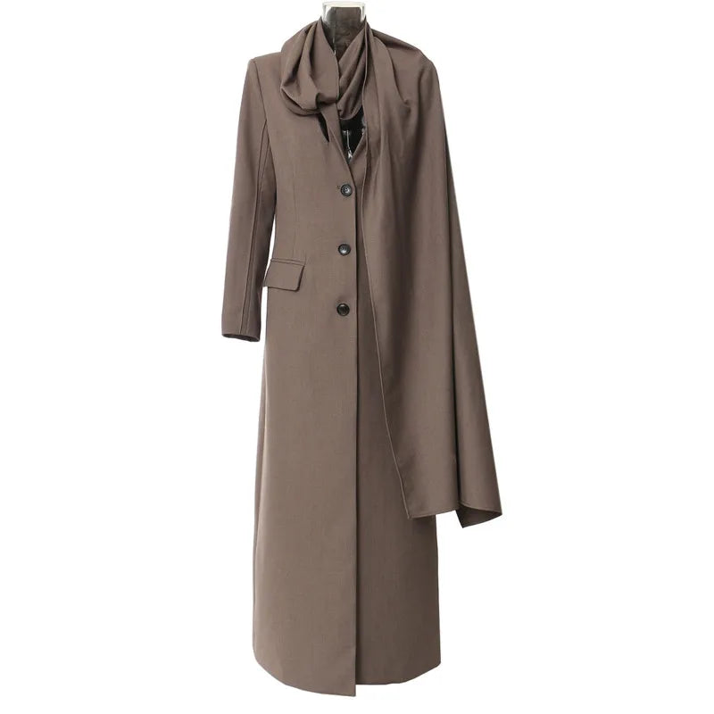 Long abaya-inspired trench coat