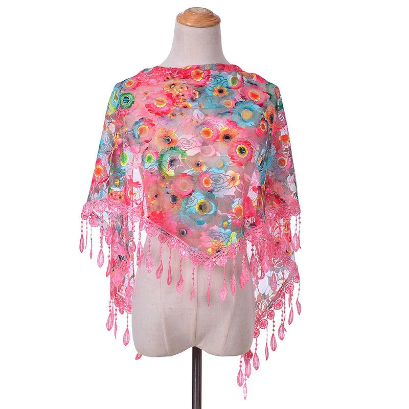 Colorful printed shawl