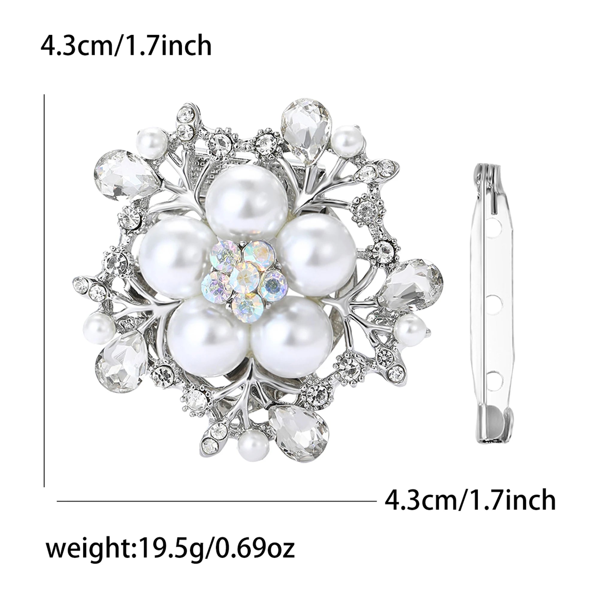 Stylish pearl brooches