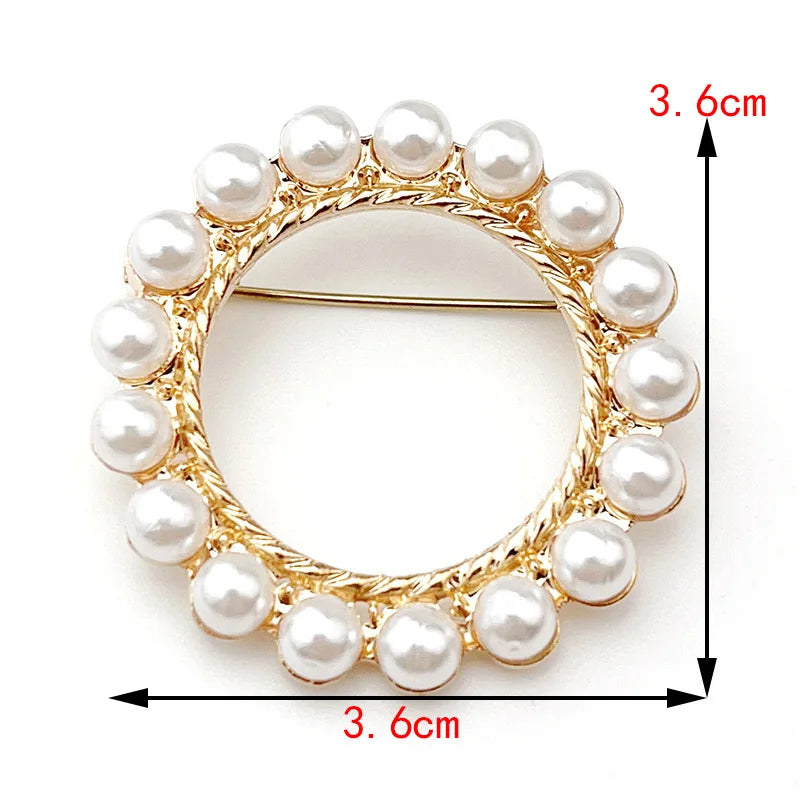 Flower series pearl brooch