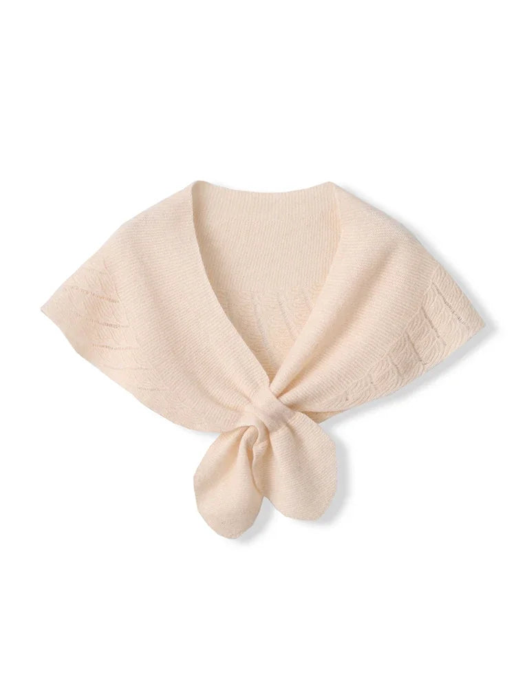 Pure wool knit shawl