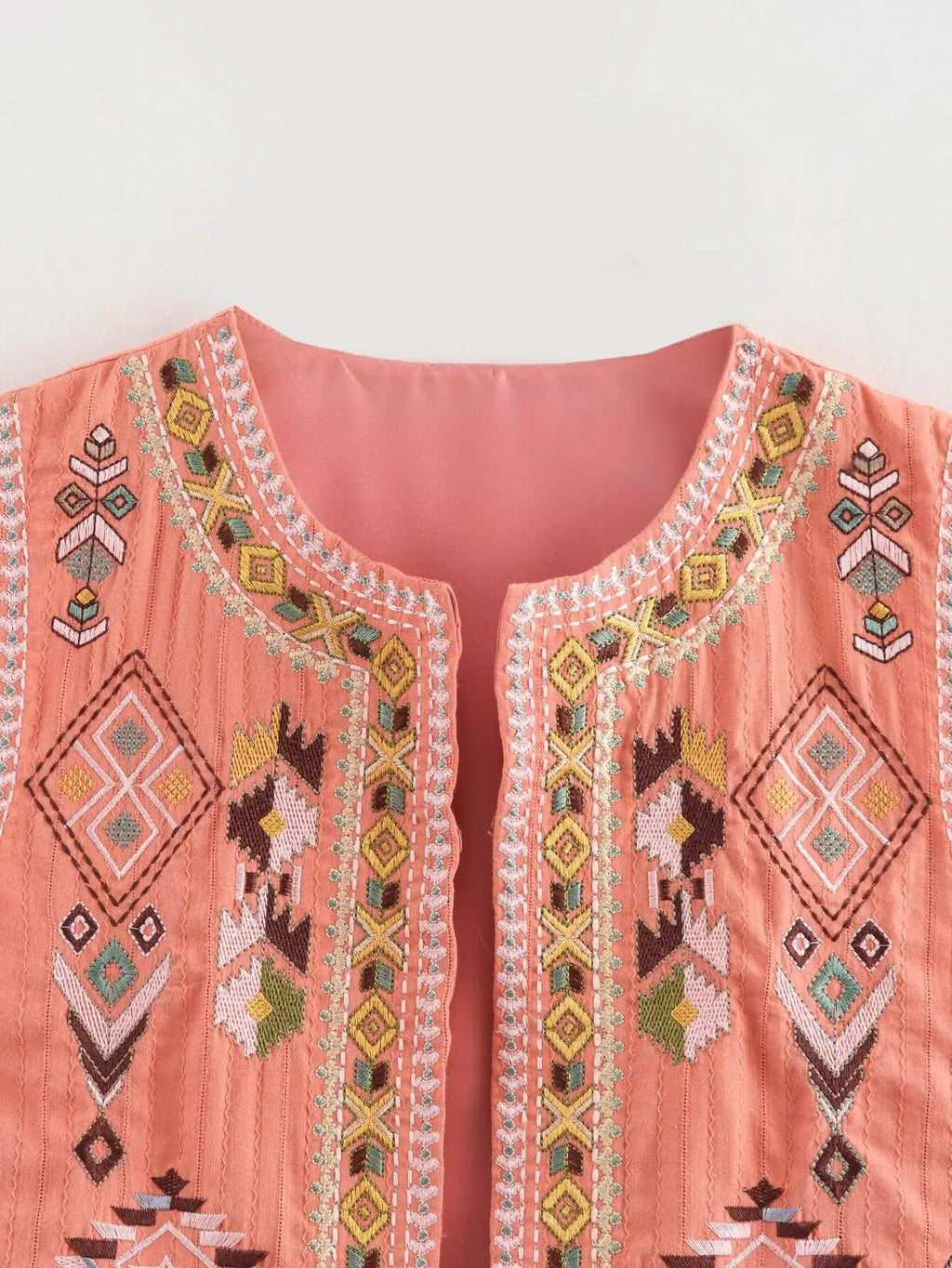 Vintage embroidered ethnic style vest
