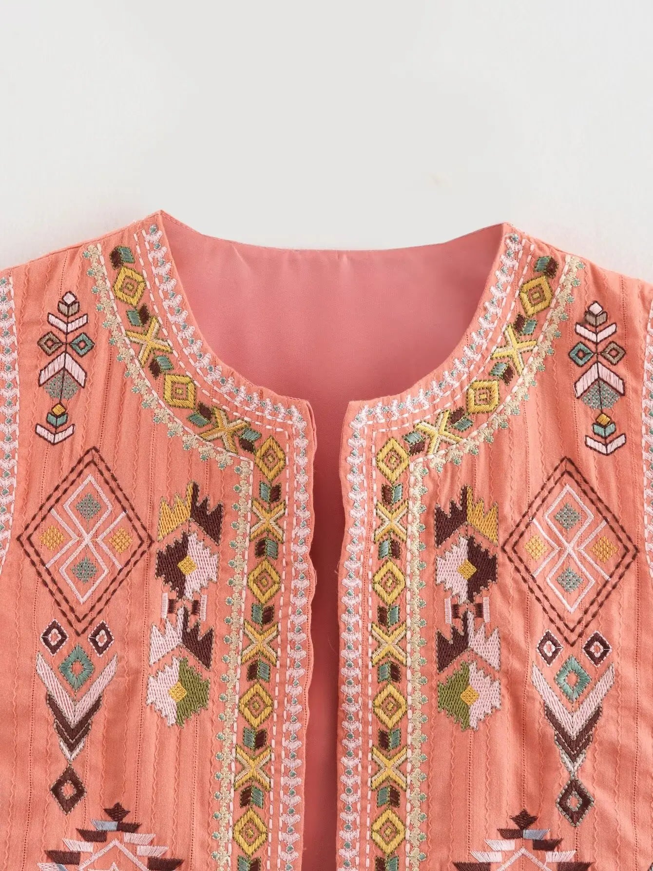 Vintage embroidered ethnic style vest
