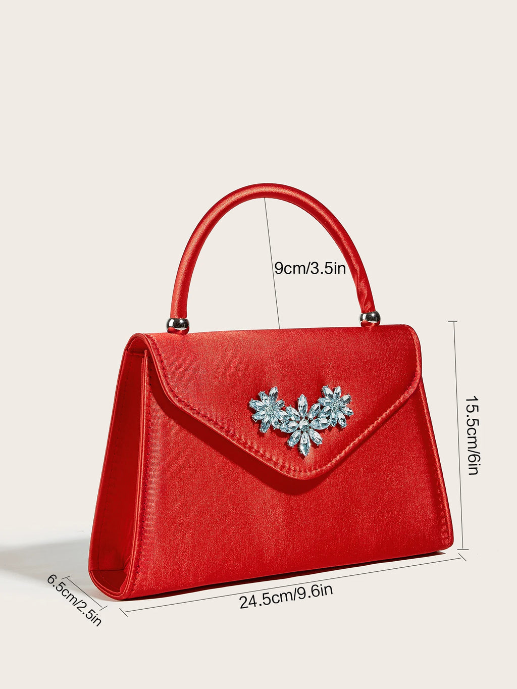 Elegant floral clutch bag