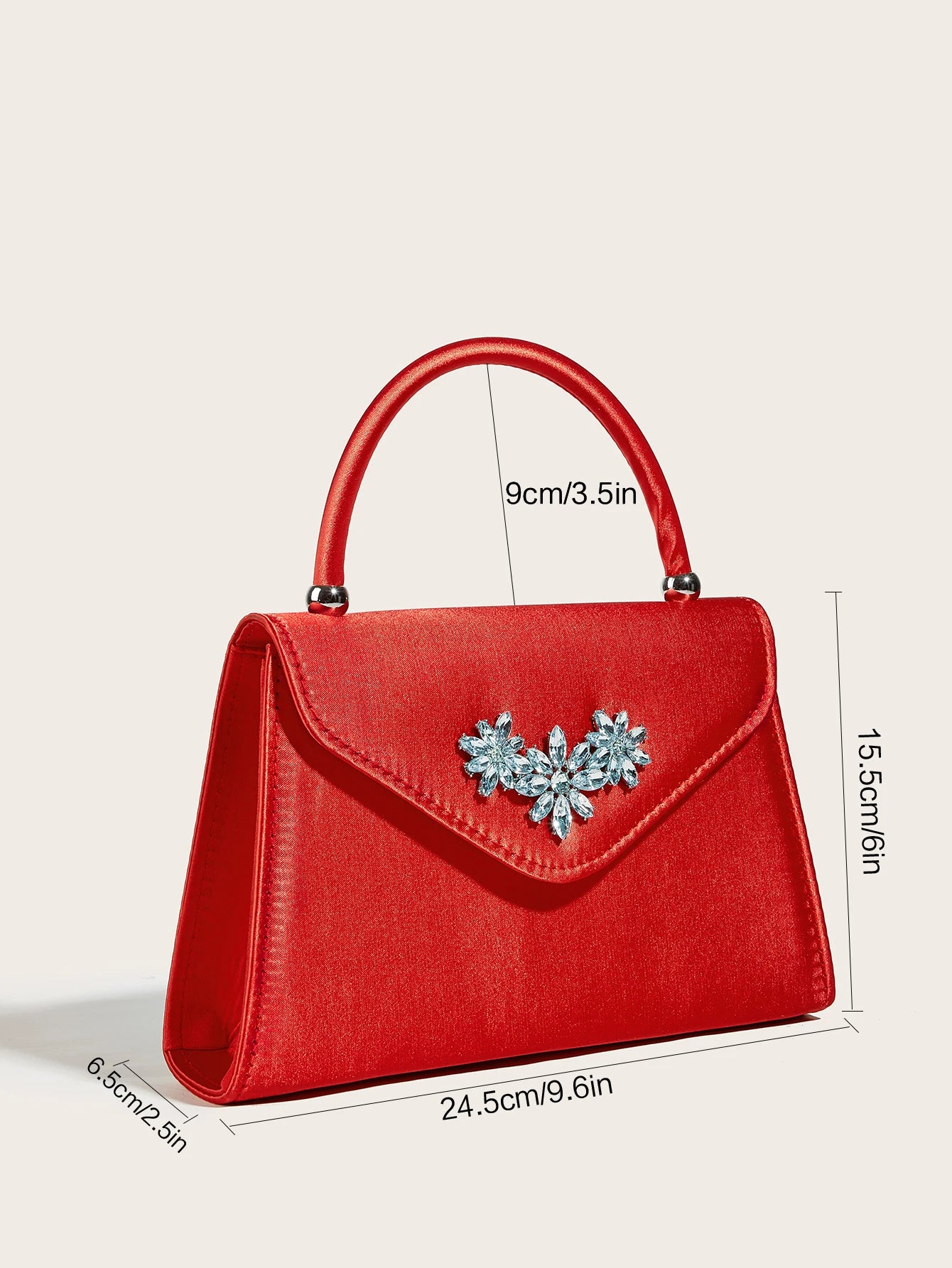 Elegant floral clutch bag