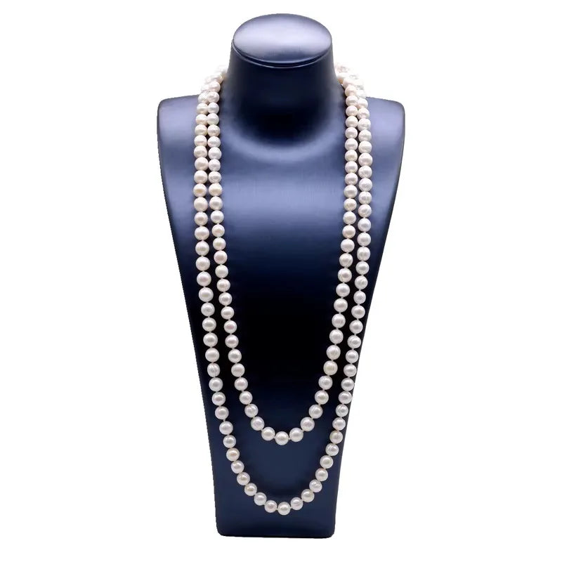 Long freshwater pearl necklace