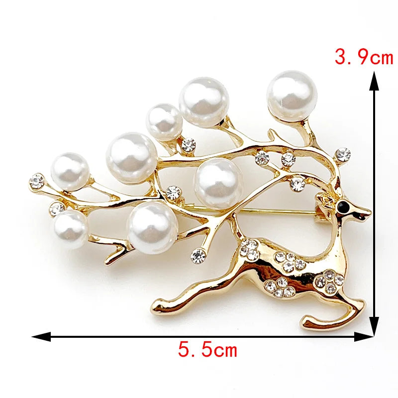 Flower series pearl brooch