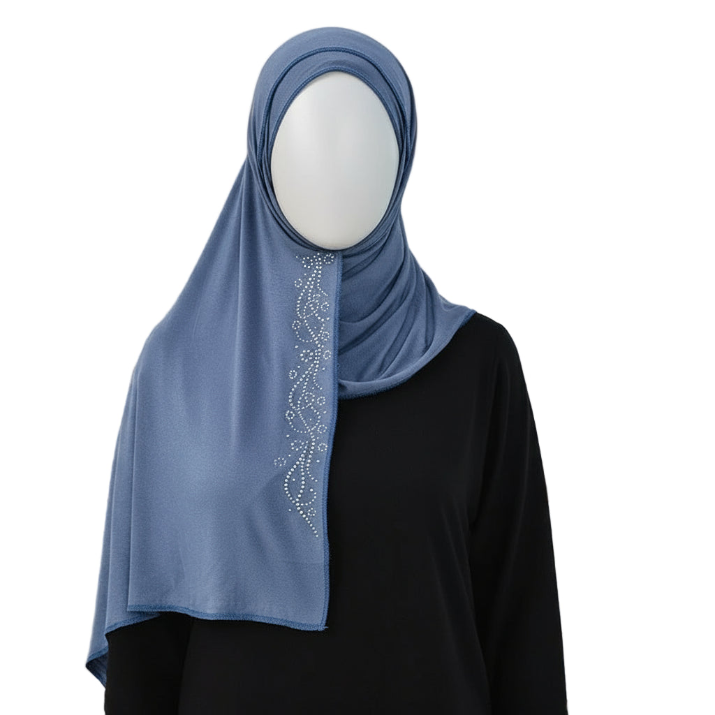 Mercerized jersey instant hijab