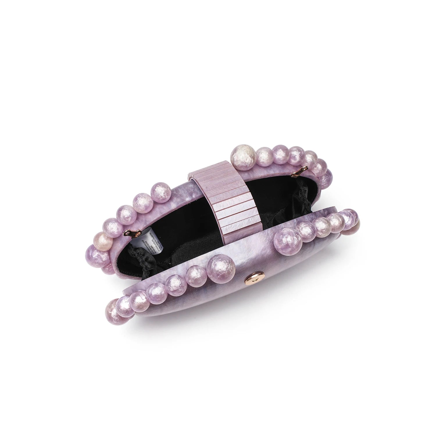 Acrylic minaudière clutch bag