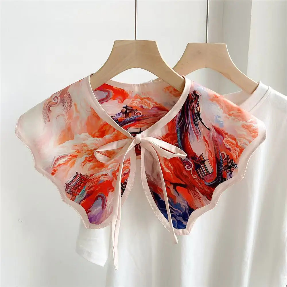 Stylish printed detachable collar