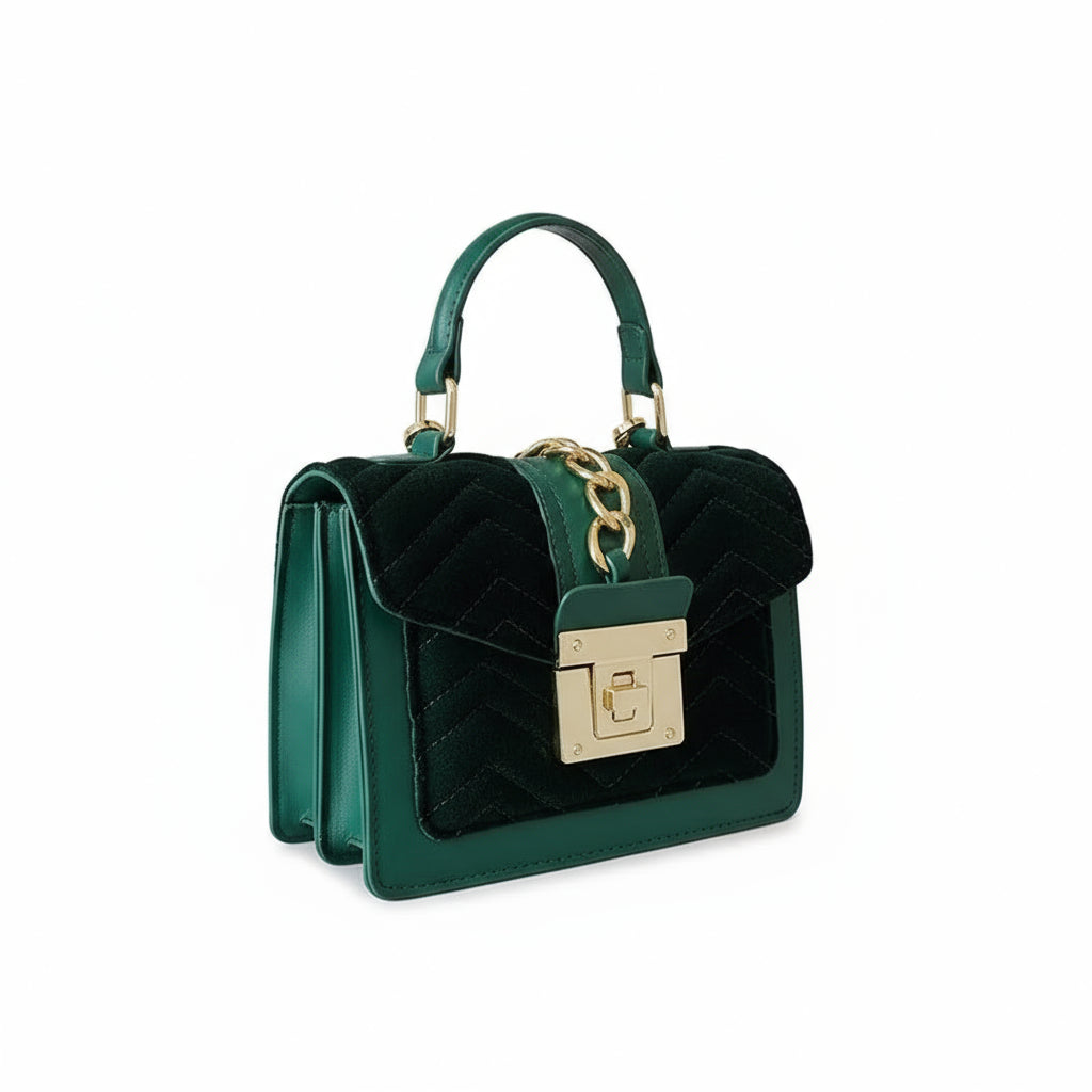 Elegant velvet handbag