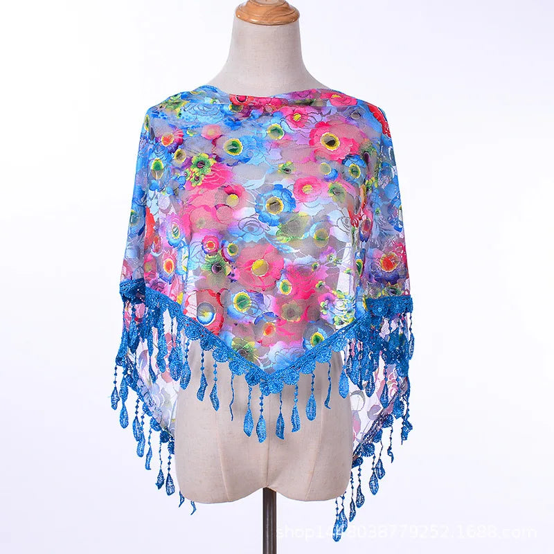 Colorful printed shawl