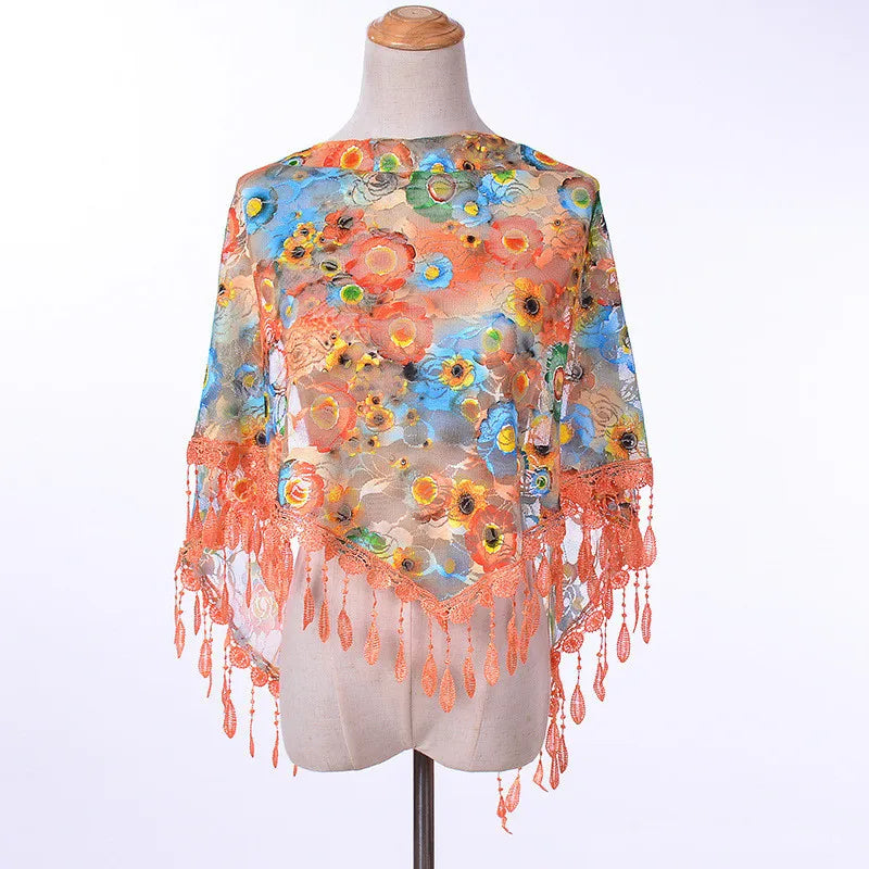 Colorful printed shawl