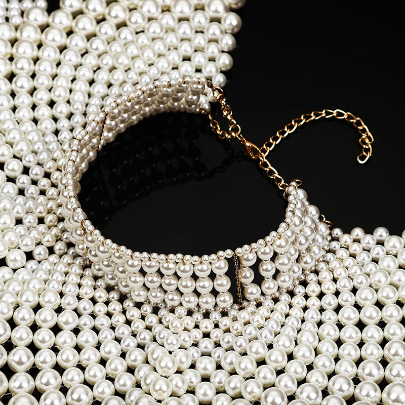 Pearl chain collar