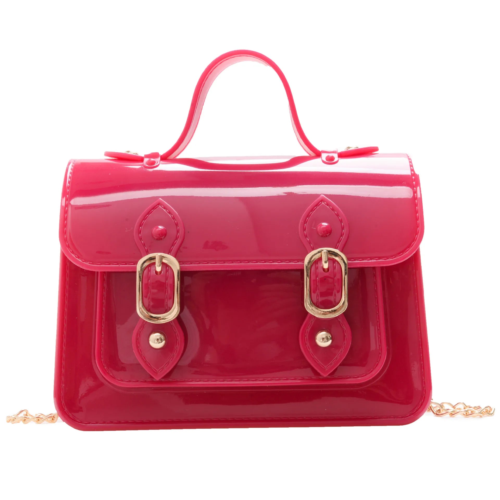 Clear square shoulder bag