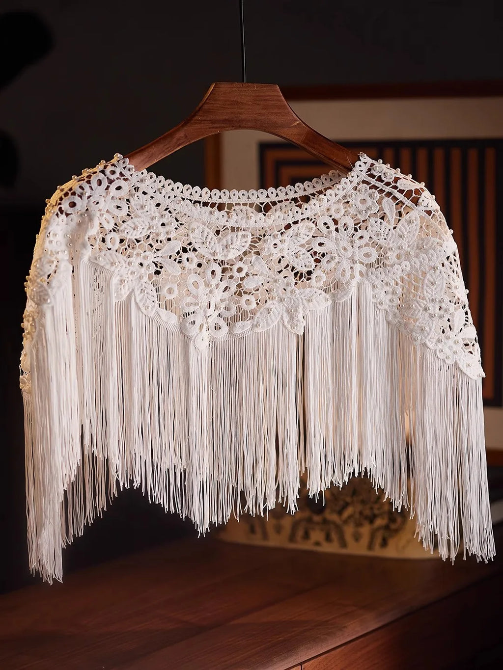 Vintage lace shawl