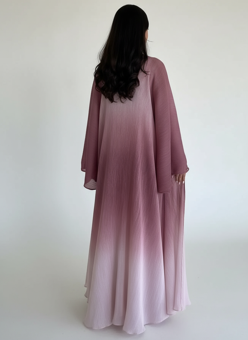 Gorgeous open-stitch abaya