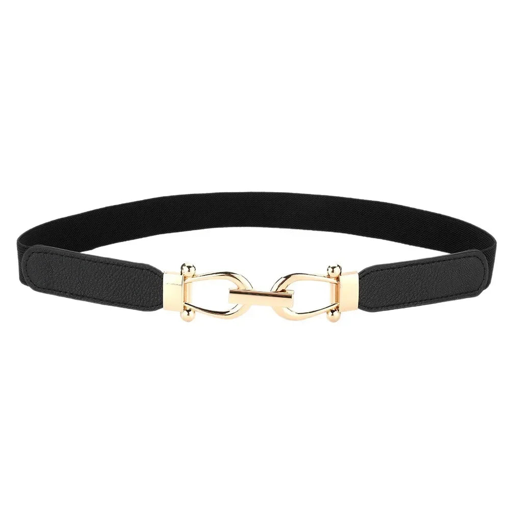Classic elastic PU leather belt