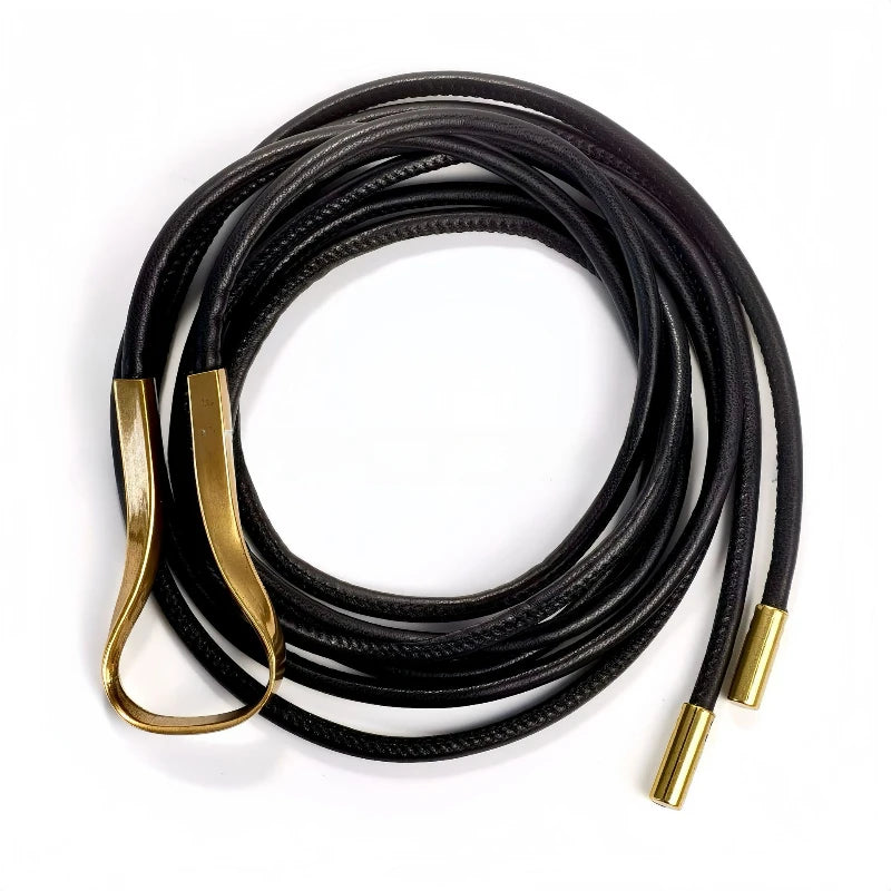 Minimalist thin PU leather belt