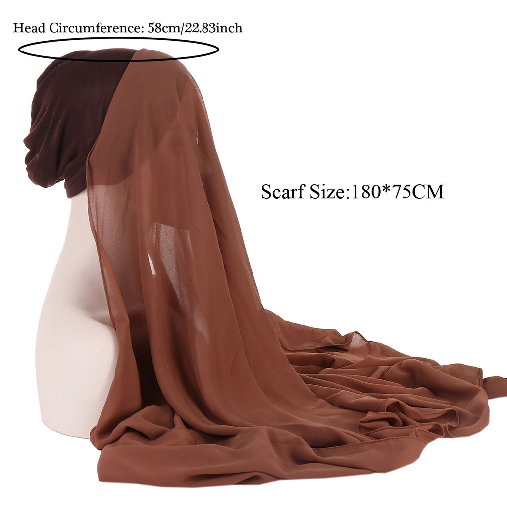 Instant chiffon hijab