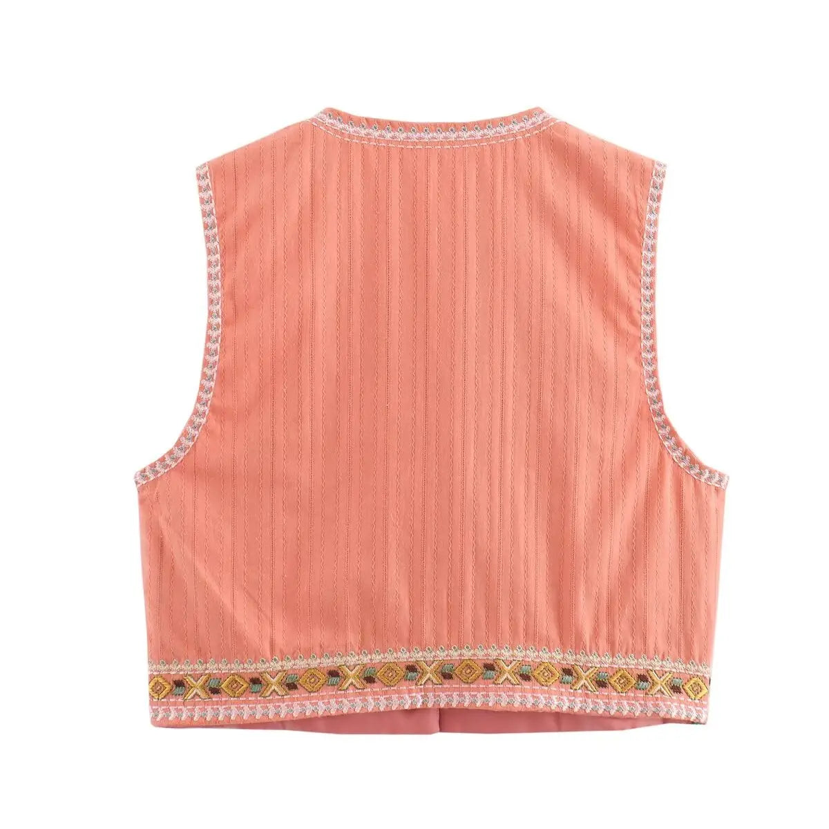 Vintage embroidered ethnic style vest