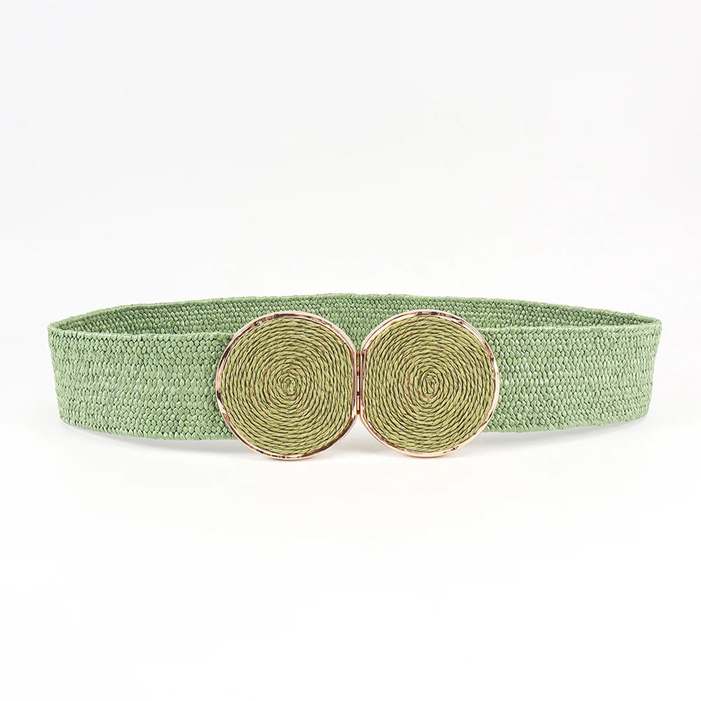 Geometric buckle waist belt