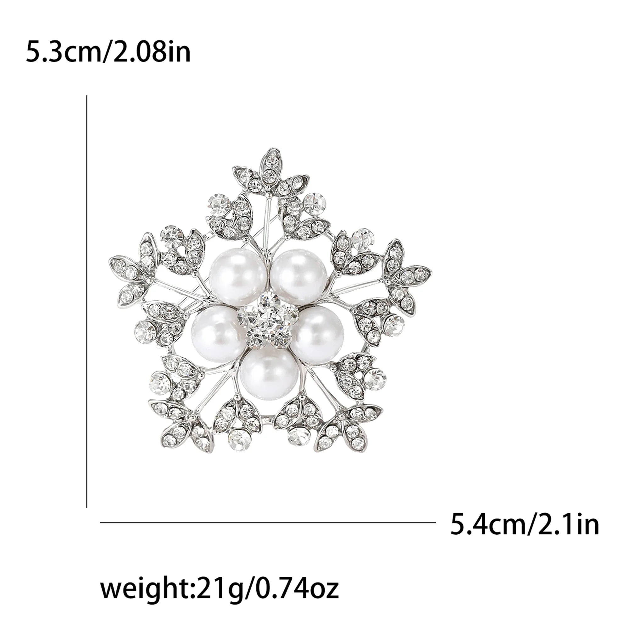 Stylish pearl brooches