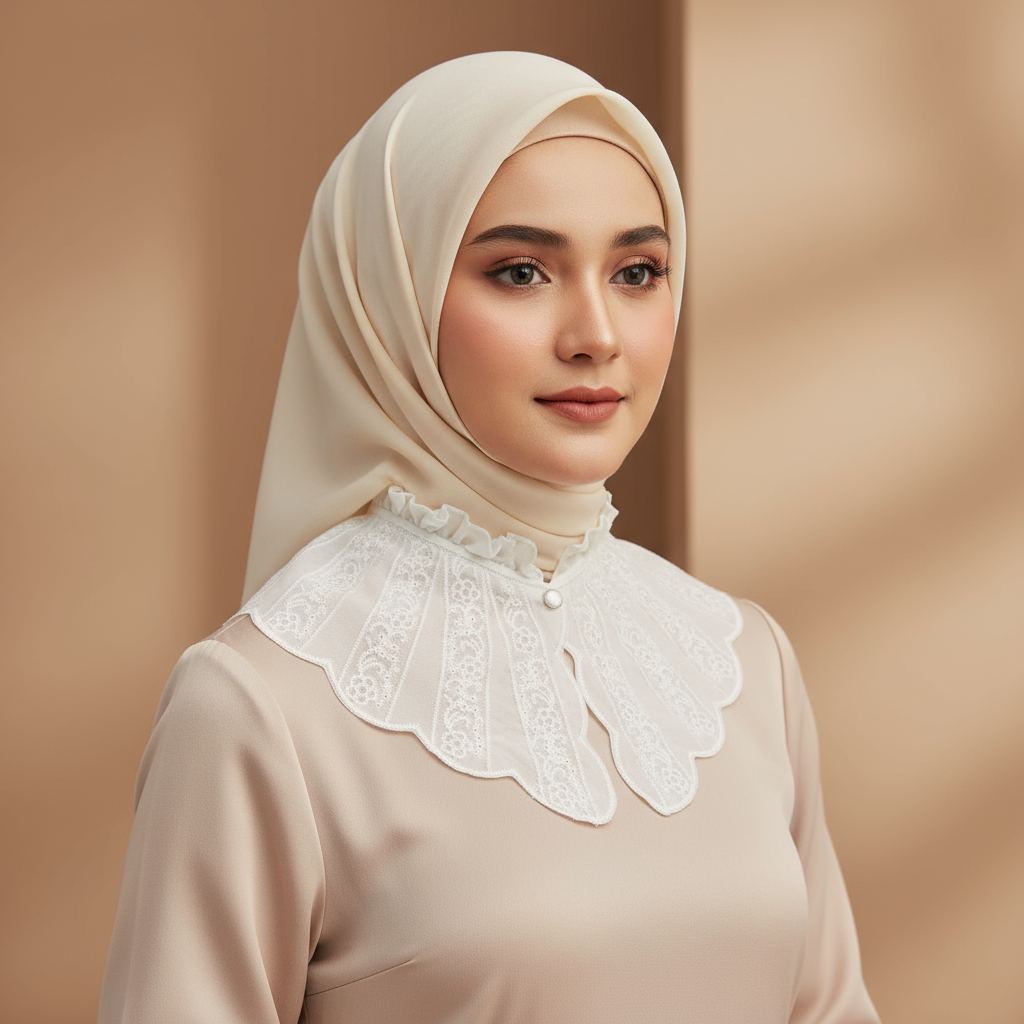 Embroidered detachable collar