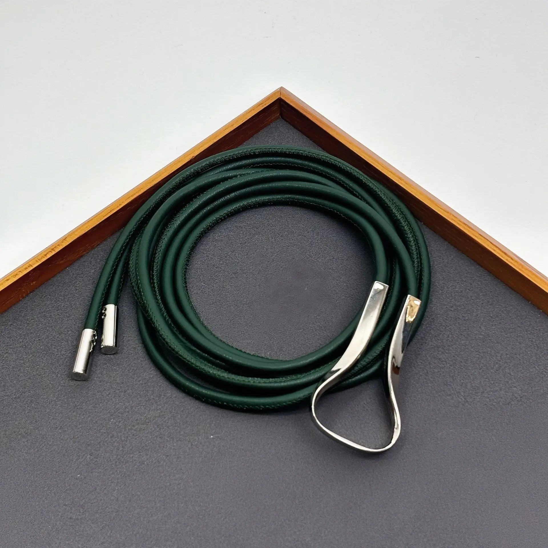 Minimalist thin PU leather belt