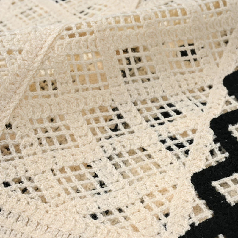 Embroidered knit vest