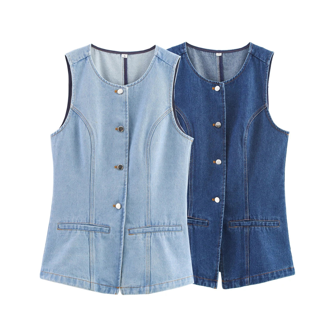 Casual denim vest