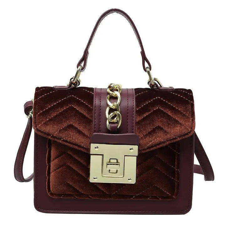 Elegant velvet handbag