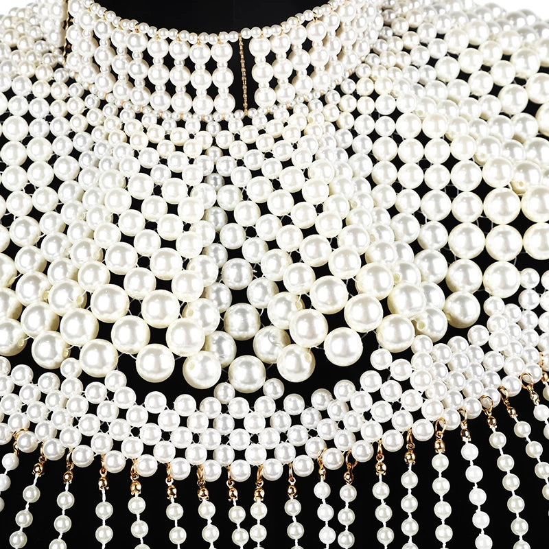 Pearl chain collar