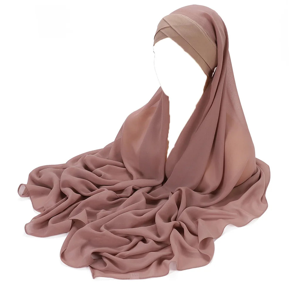 Instant chiffon hijab