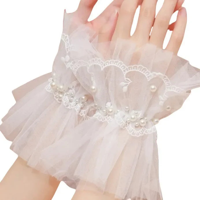 Pearl beaded detachable sleeves