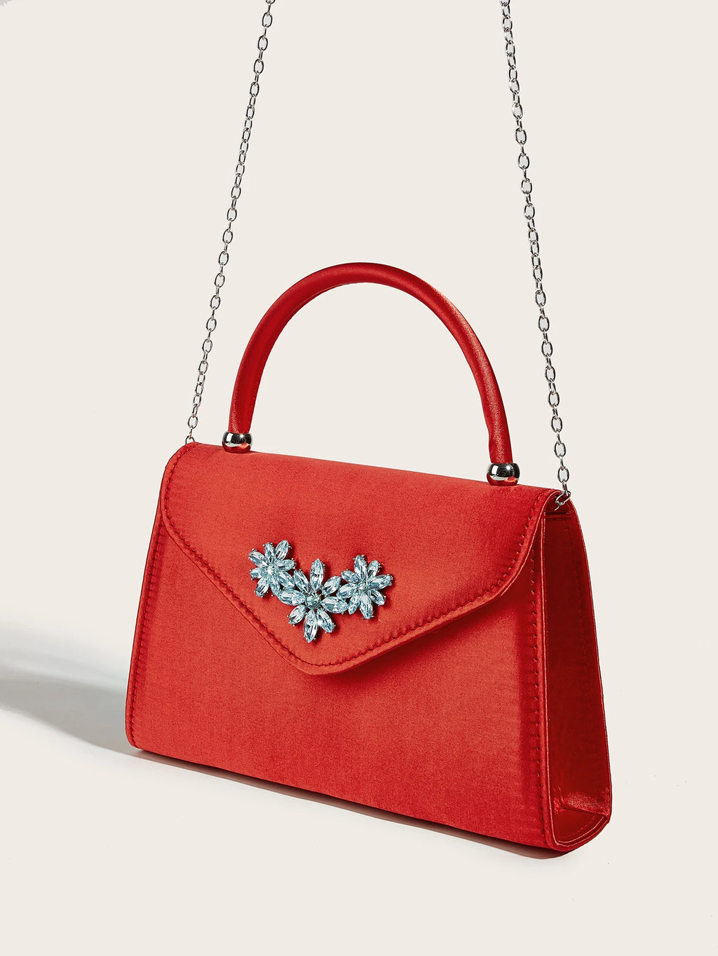 Elegant floral clutch bag