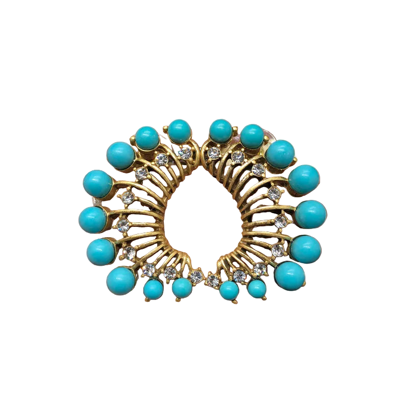 Elegant turquoise necklace and earrings