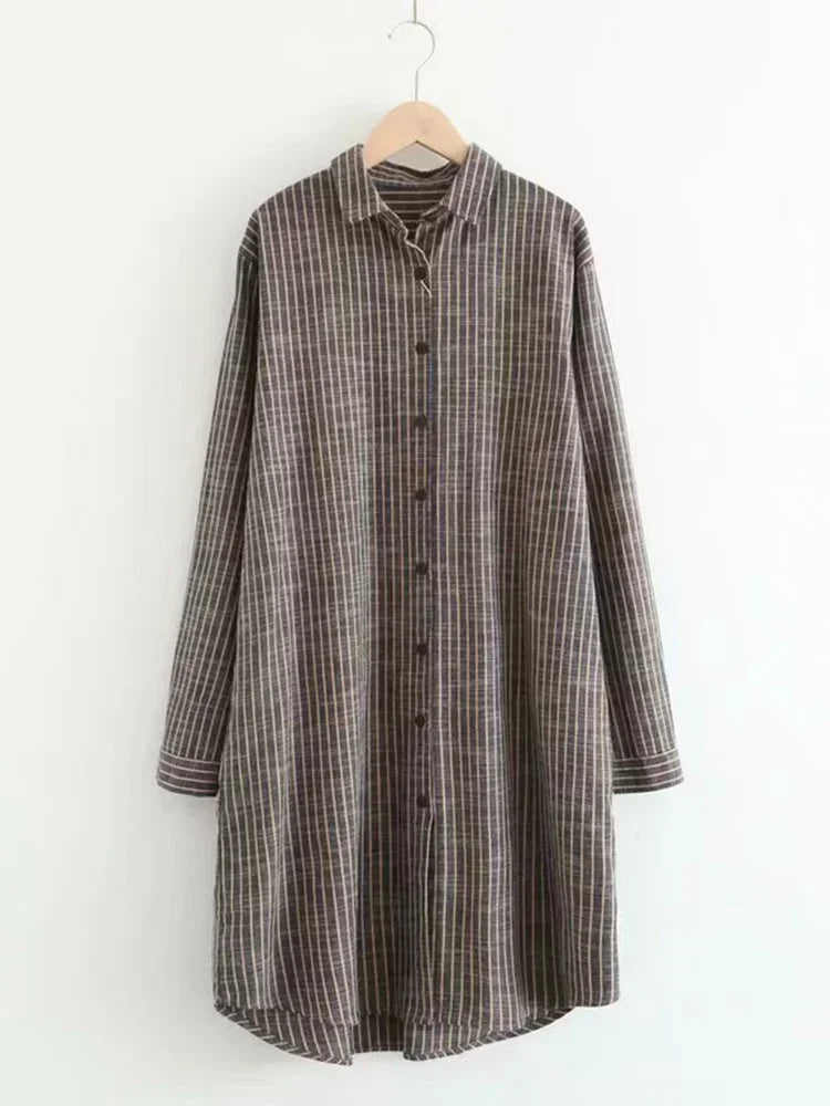 Oversize polo collar blouse