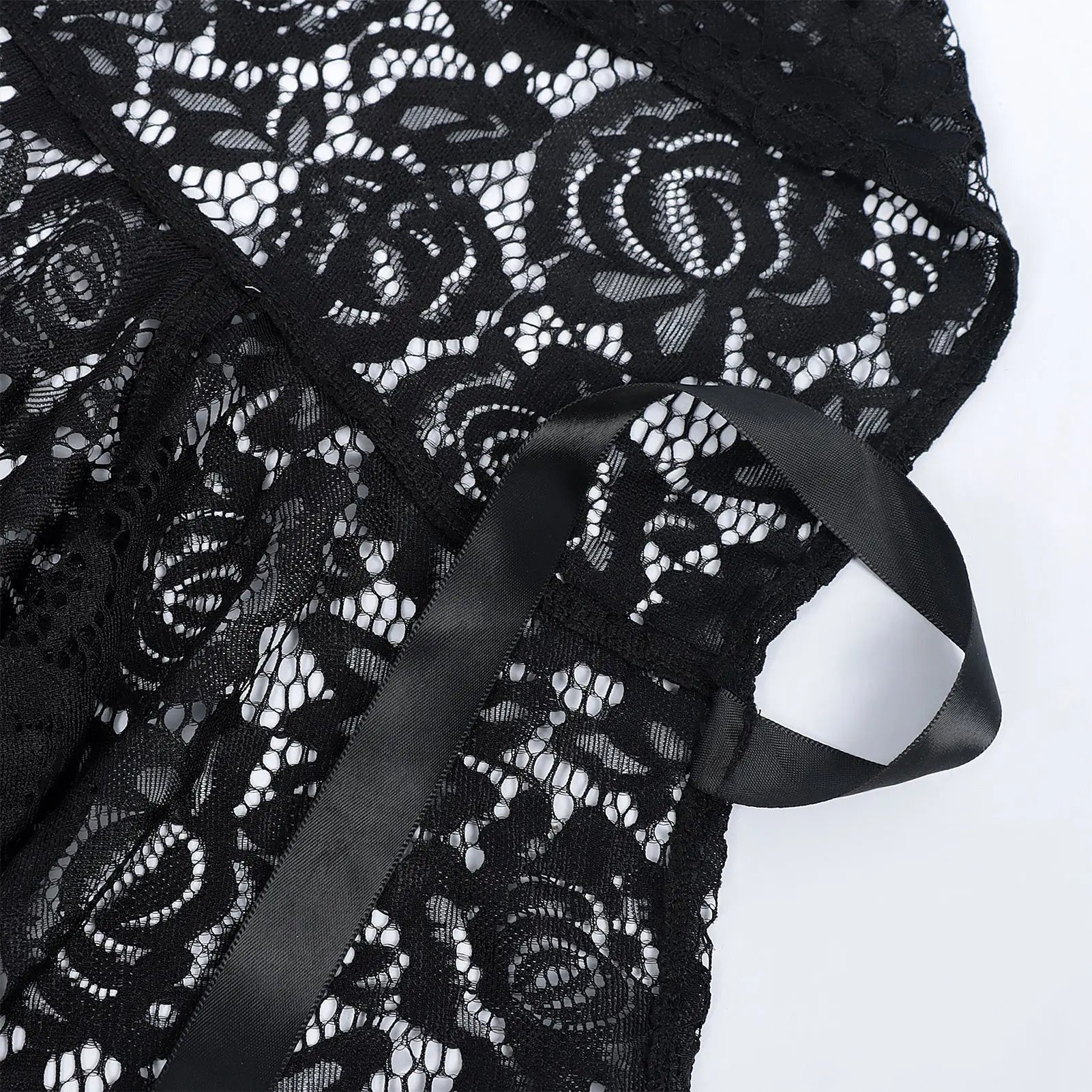 Long hooded lace cape