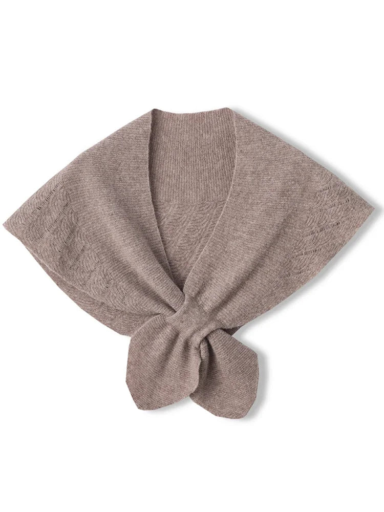 Pure wool knit shawl