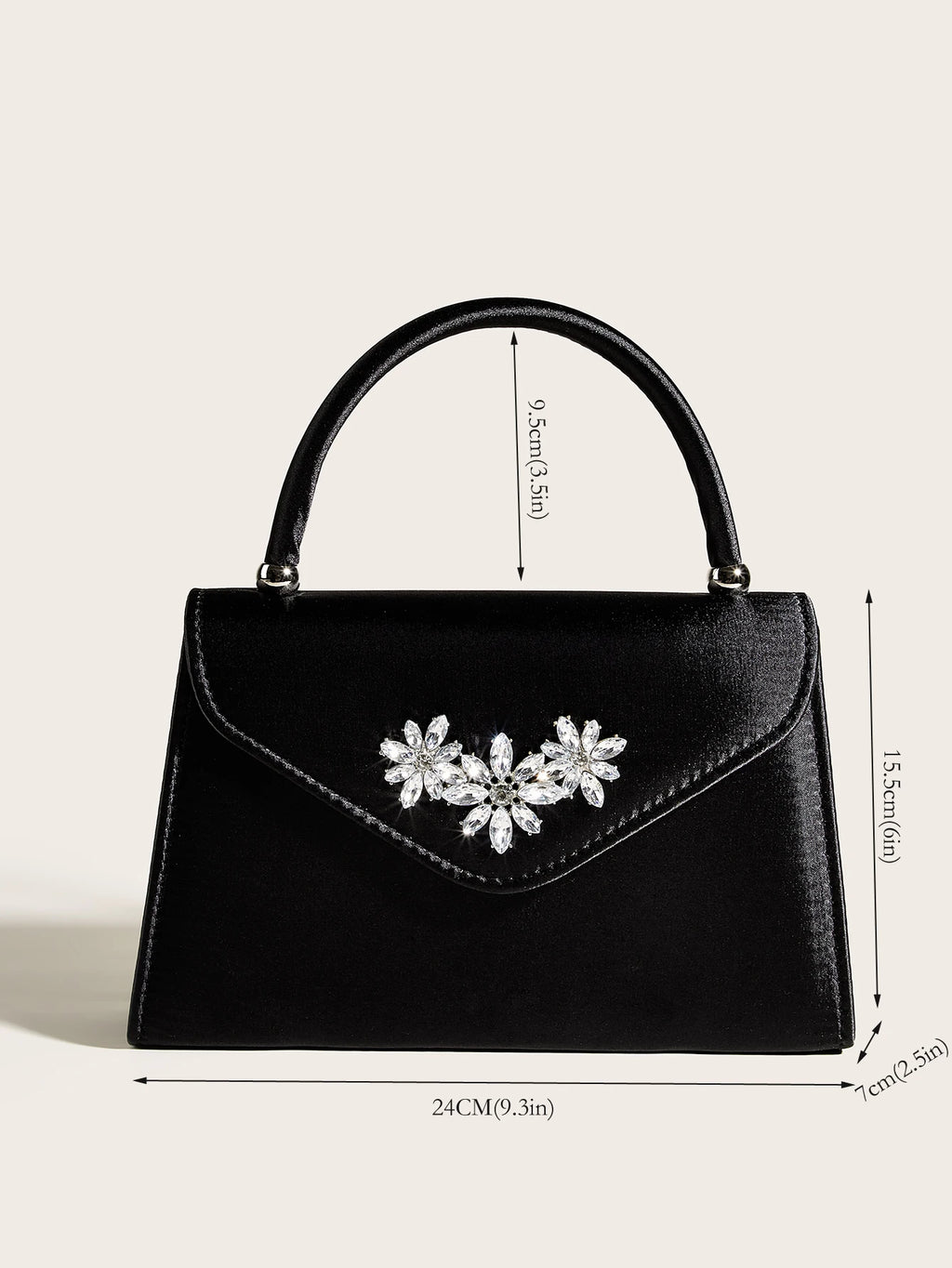 Elegant floral clutch bag