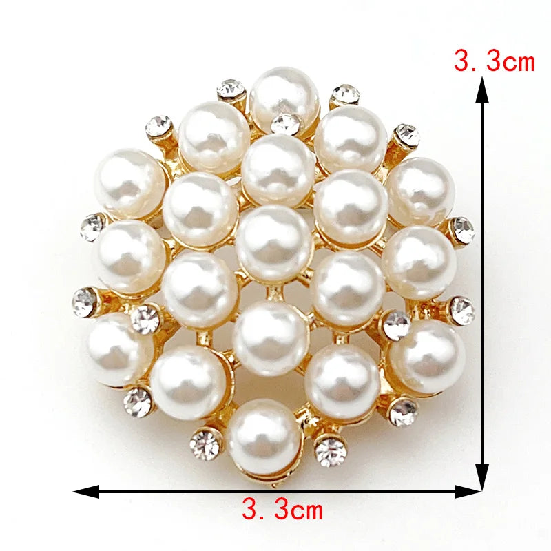 Flower series pearl brooch
