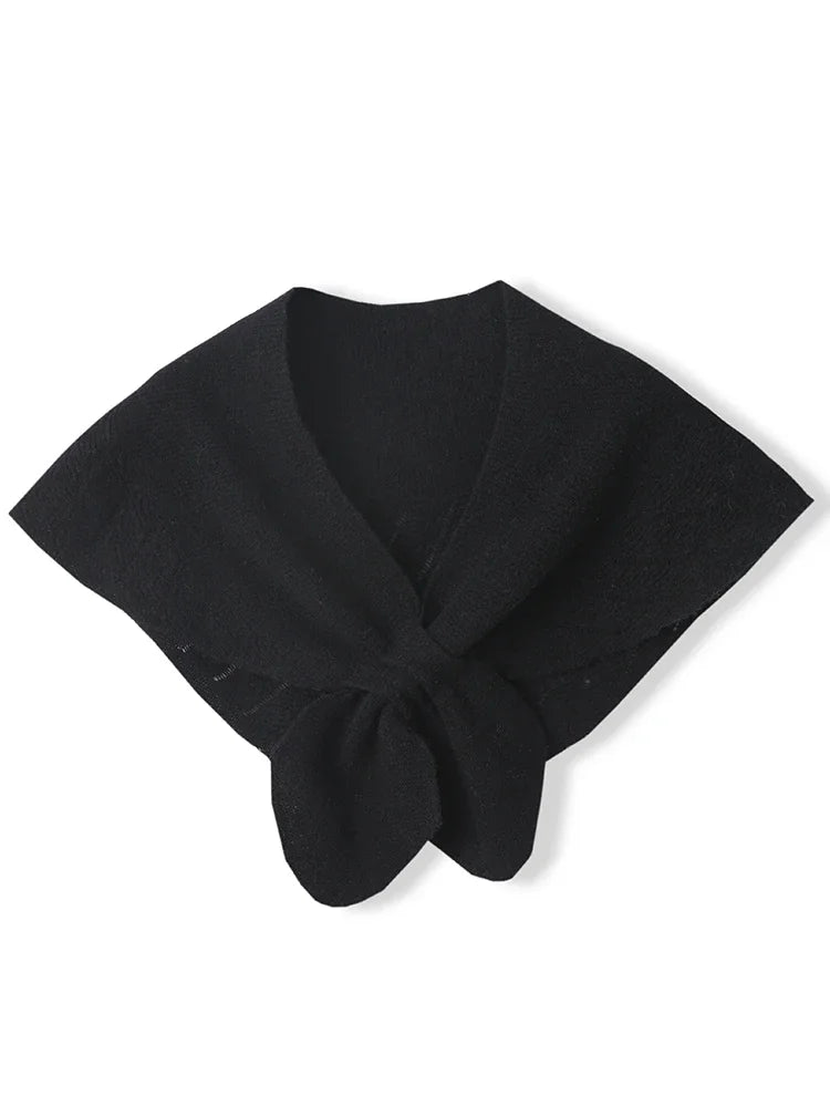 Pure wool knit shawl