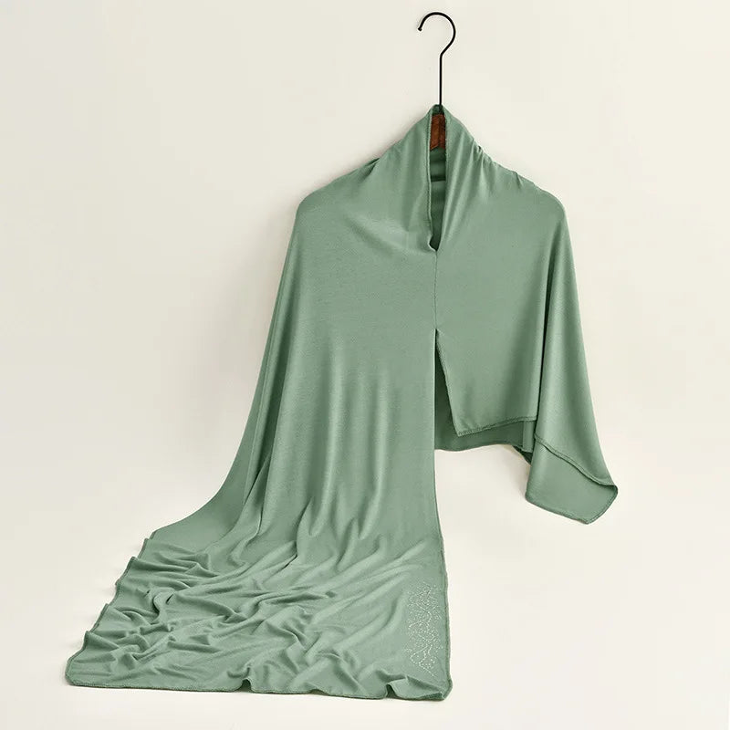 Mercerized jersey instant hijab