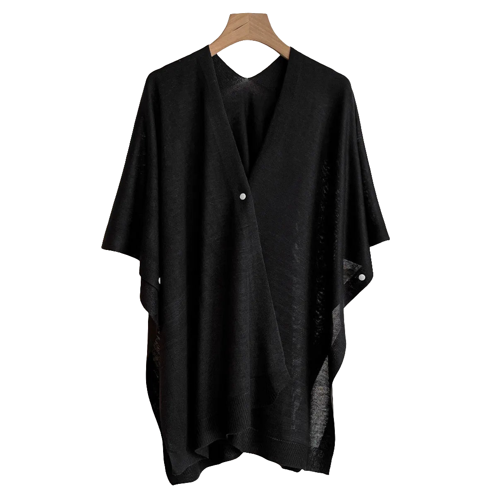 Casual V-neck poncho