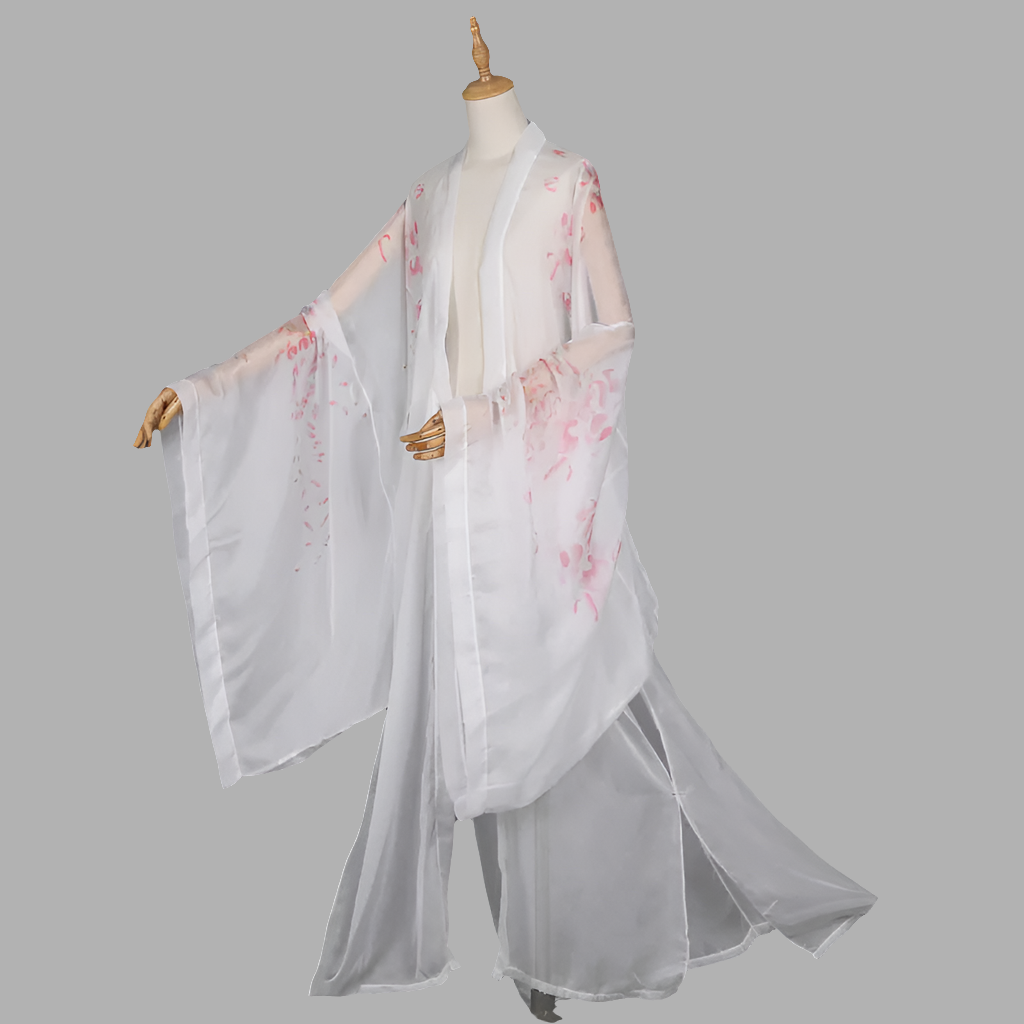 Printed big sleeve chiffon cloak