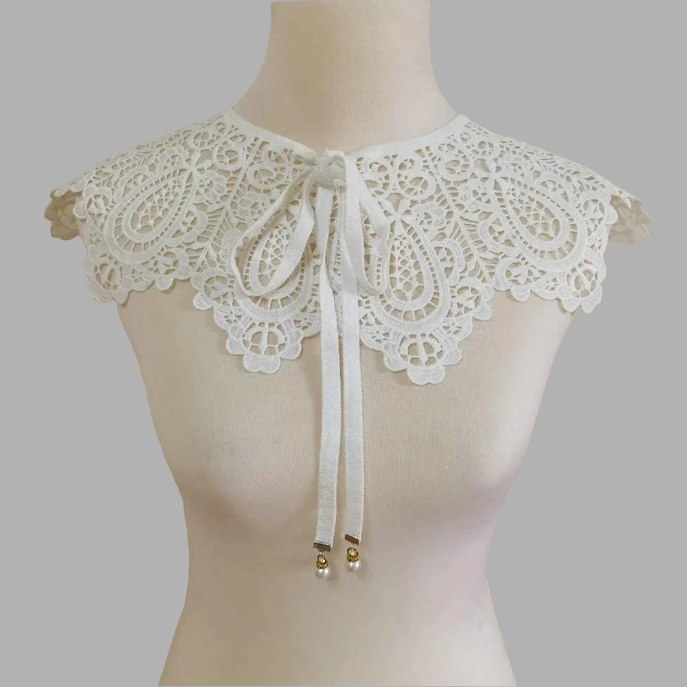 Embroidered lace collar