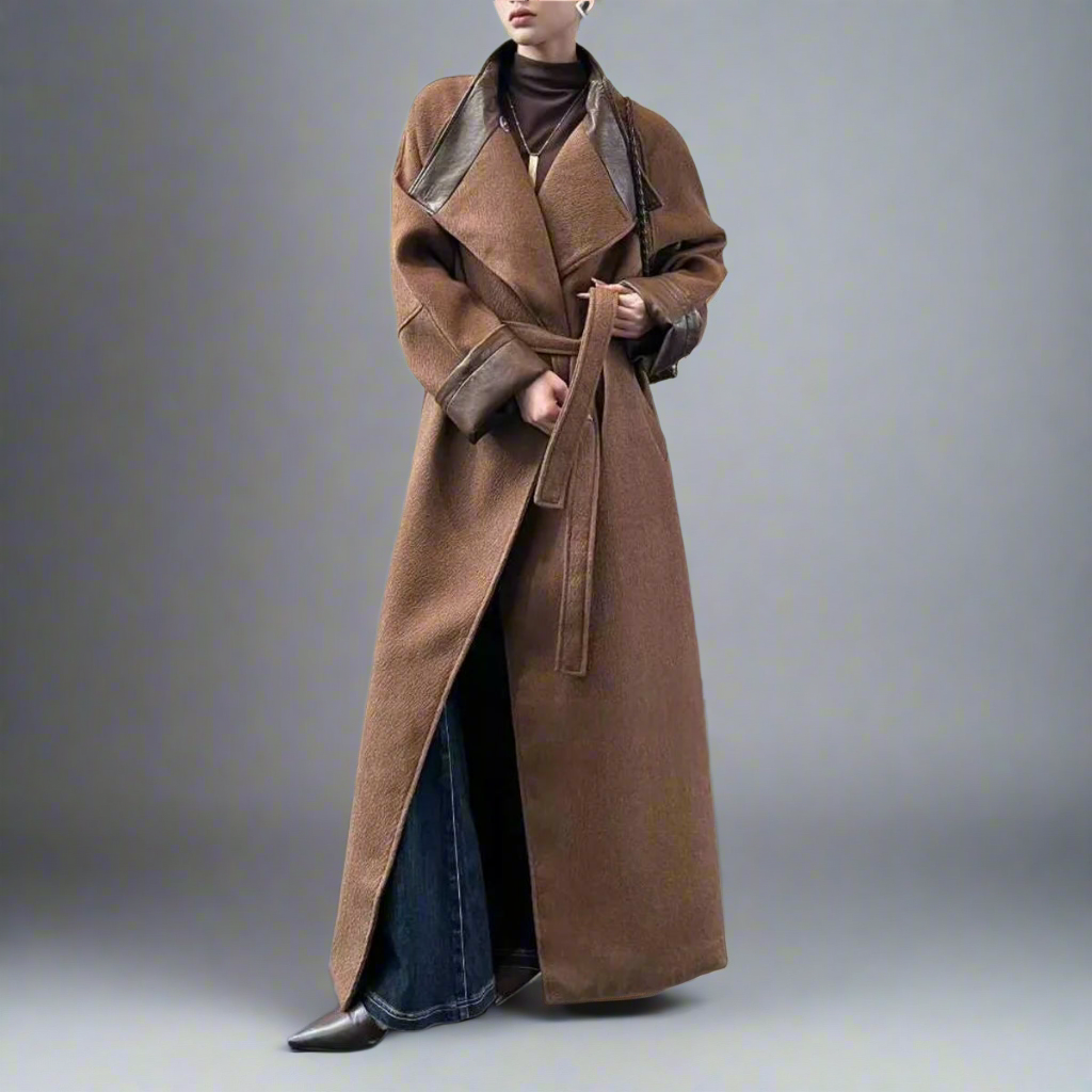 Vintage wool blend long coat
