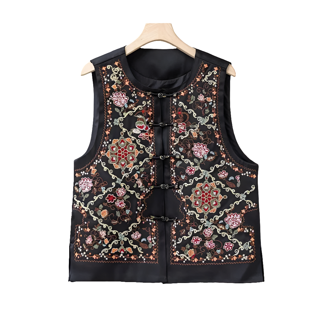 Vintage embroidered vest